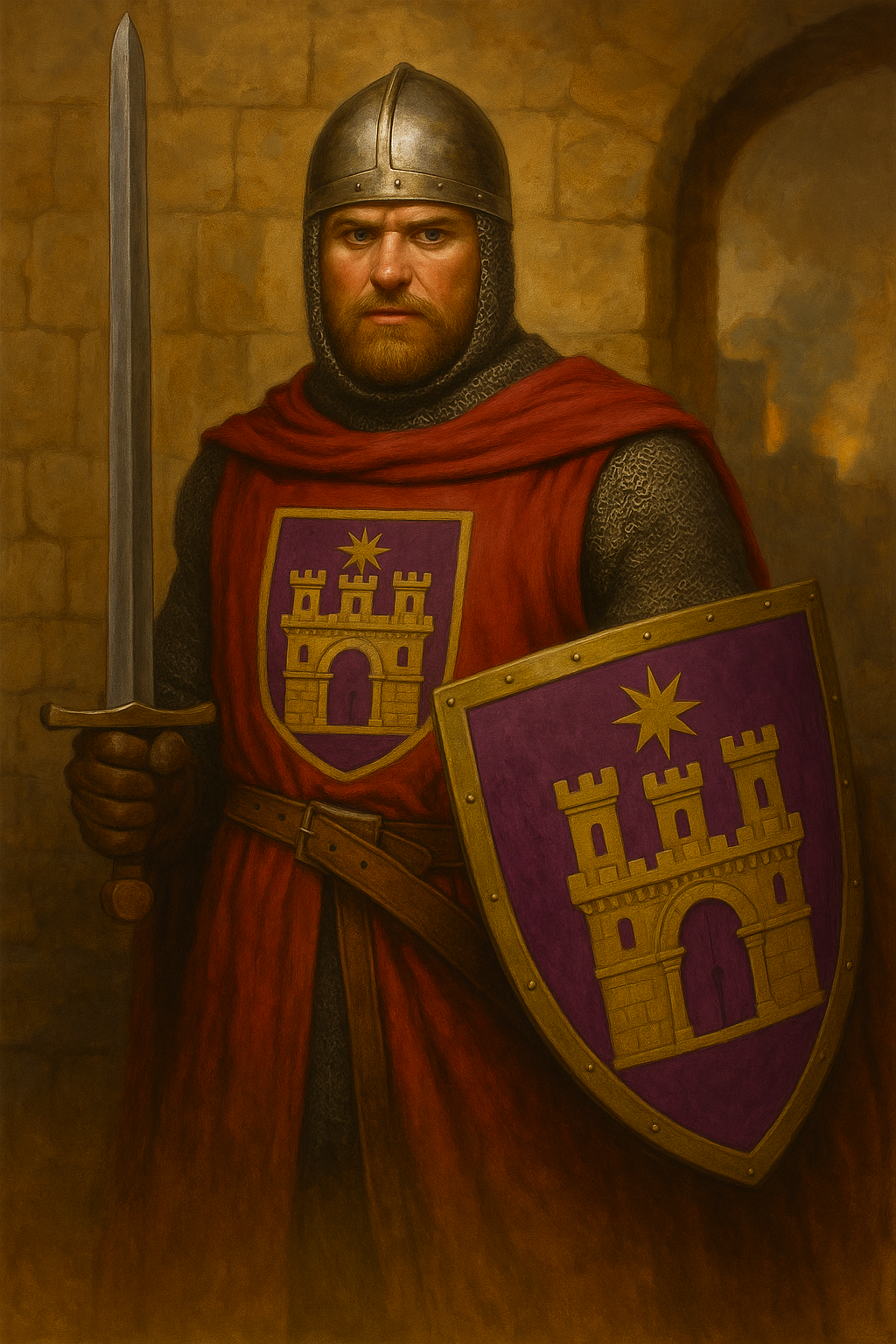 Representación artística de Fernando Díaz, conde castellano